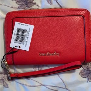 Vera Bradley RFID Leather wristlet.